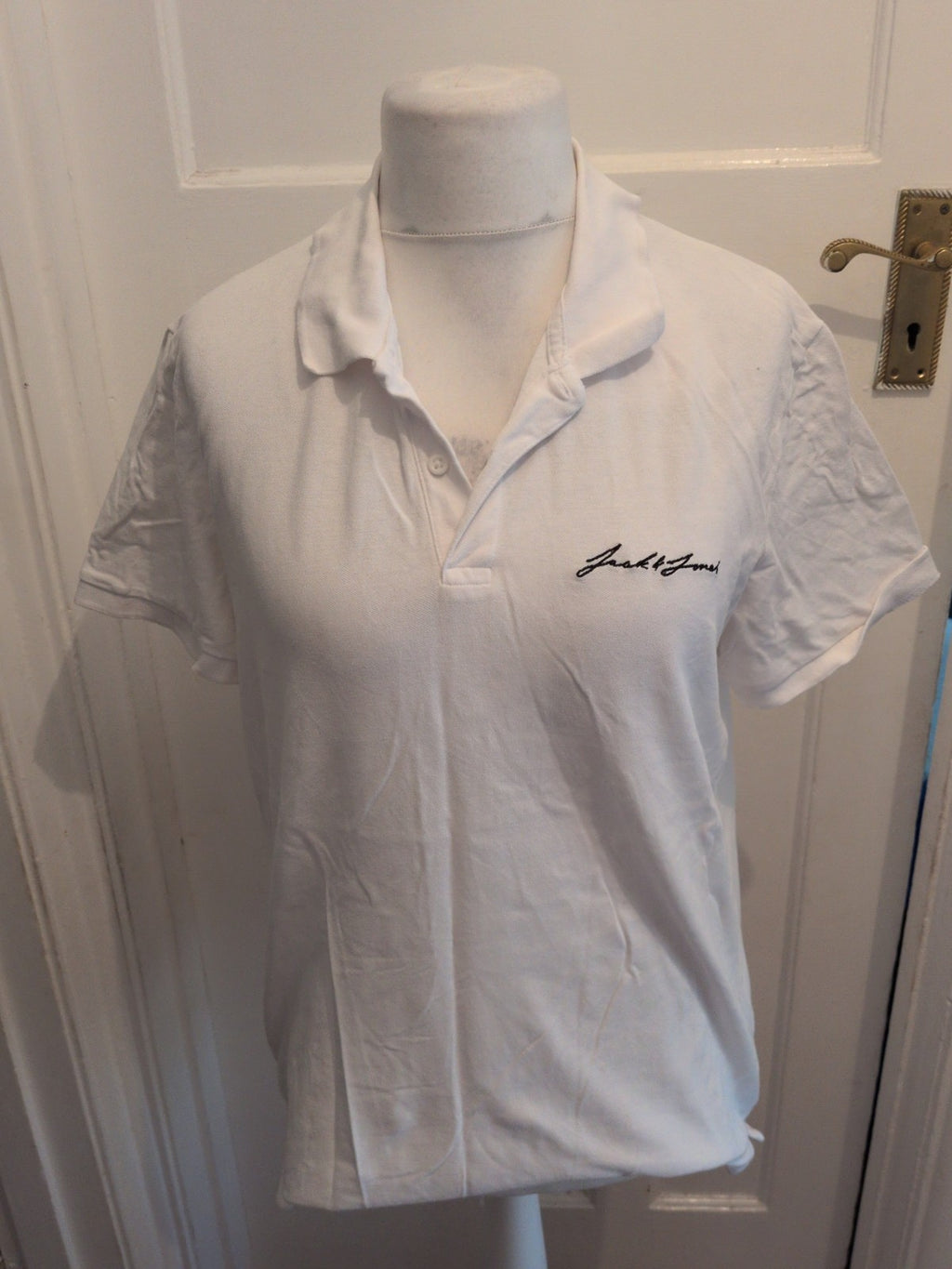 Jack Jones Original XL White Short Sleeve Polo