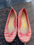 Ladies Flats Size 7 George Peach/cream Free Delivery