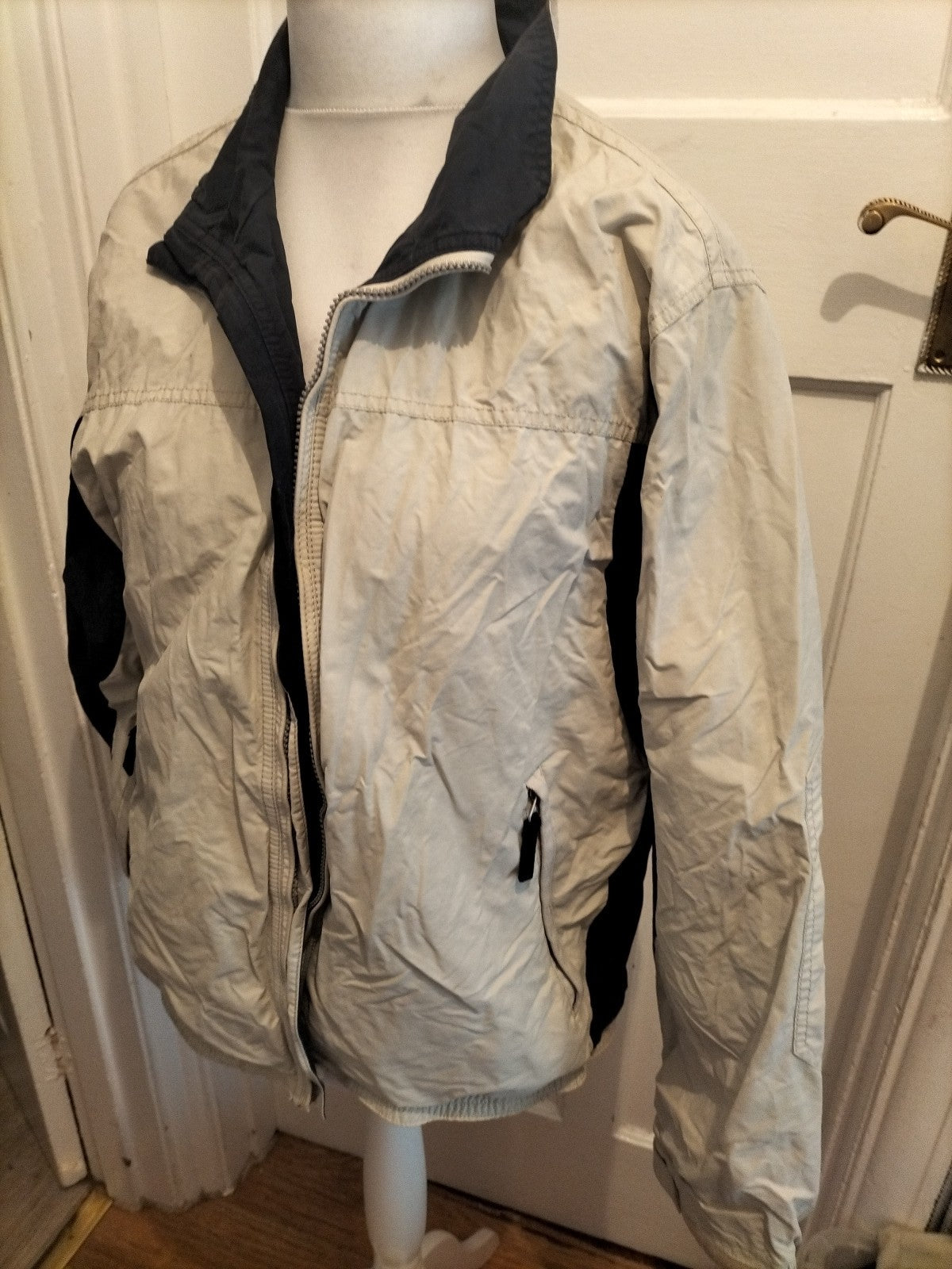 Blue Harbour White And Navy Mesh Lined Stormwear Coat Large