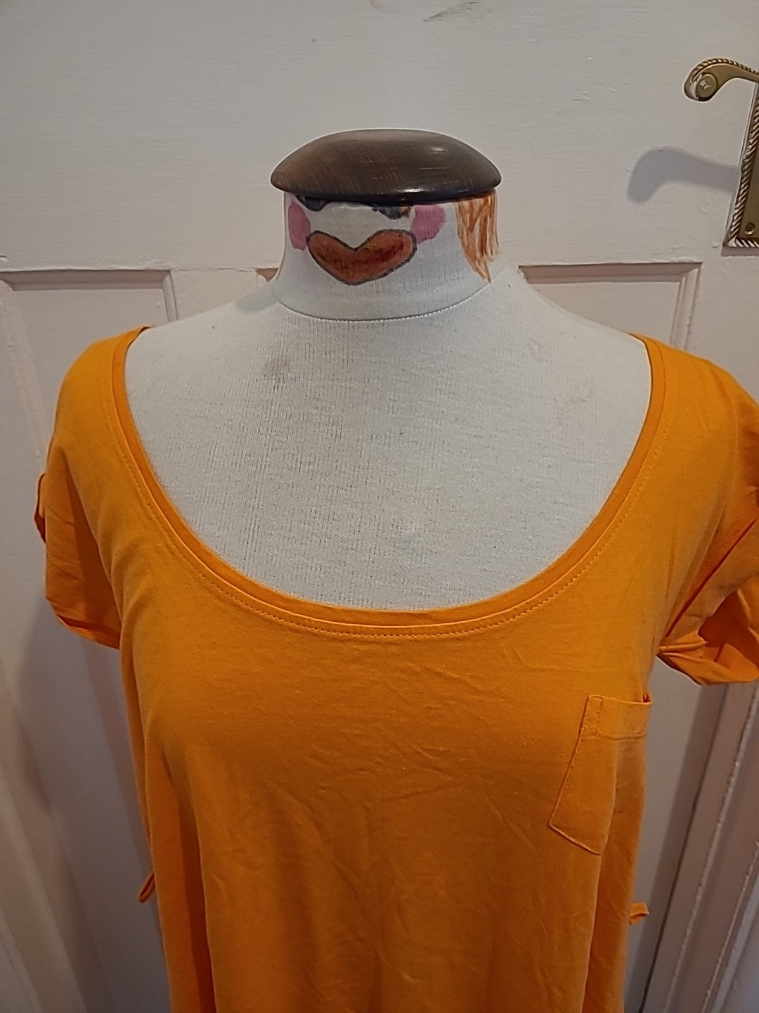 Ladies Store Twenty One Size 16 Orange Short Sleeved Midi Dress