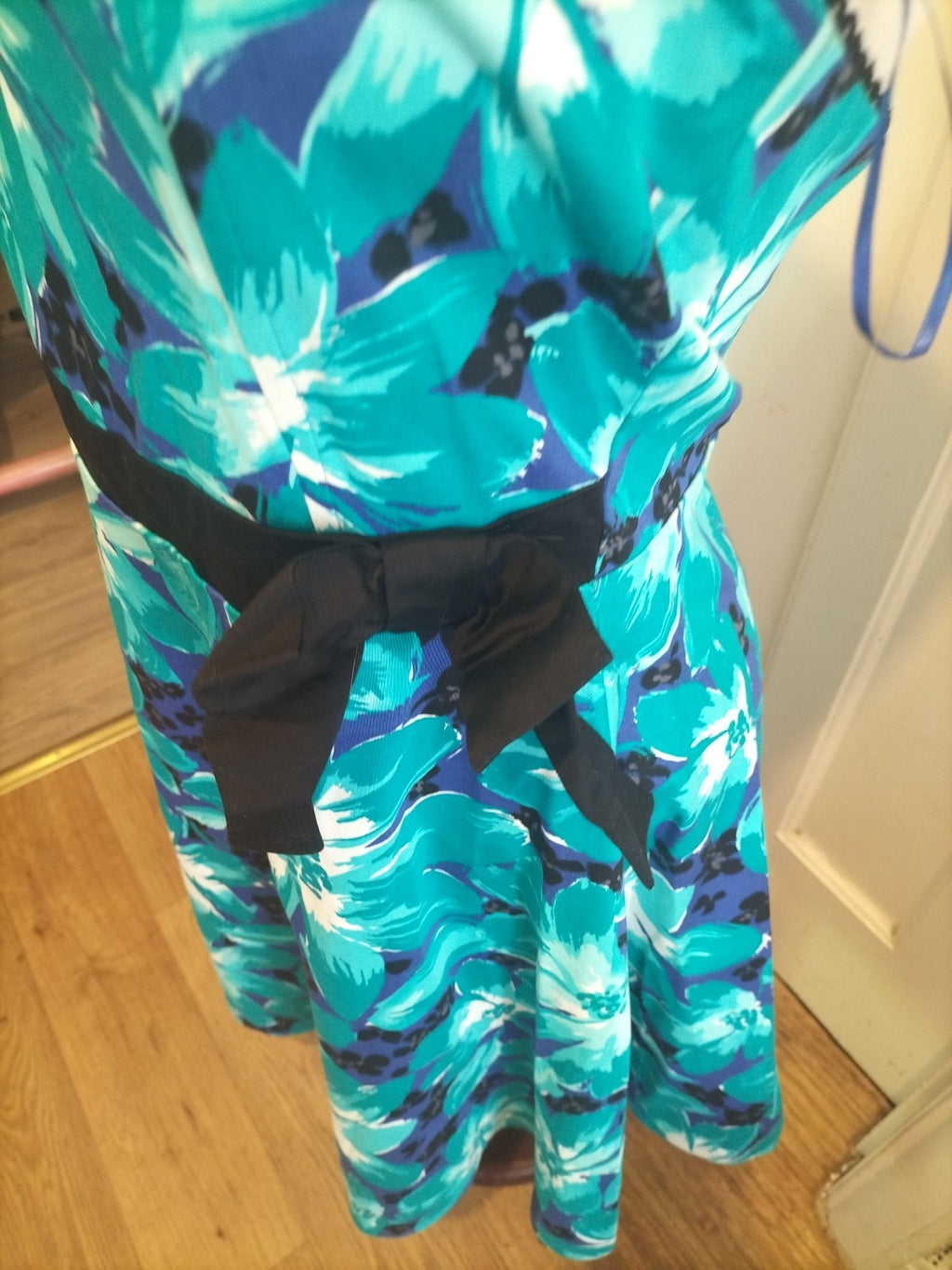 Ladies Brand New Strapless Party Dress Size 14 Bay, Green/ Blue