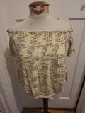 Ladies New Look Size 8 Lime Palm Tree Top