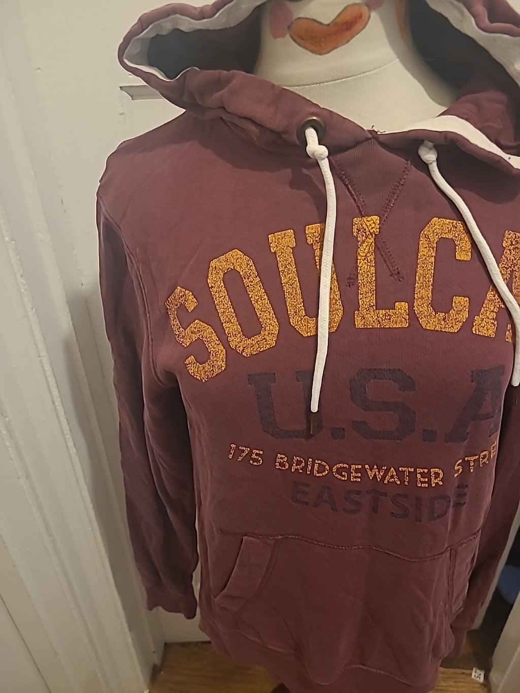 Mens Soulcal Size Small Purple Pullover Hoodie