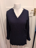 Primark 12 Navy Long Sleeve Blouse