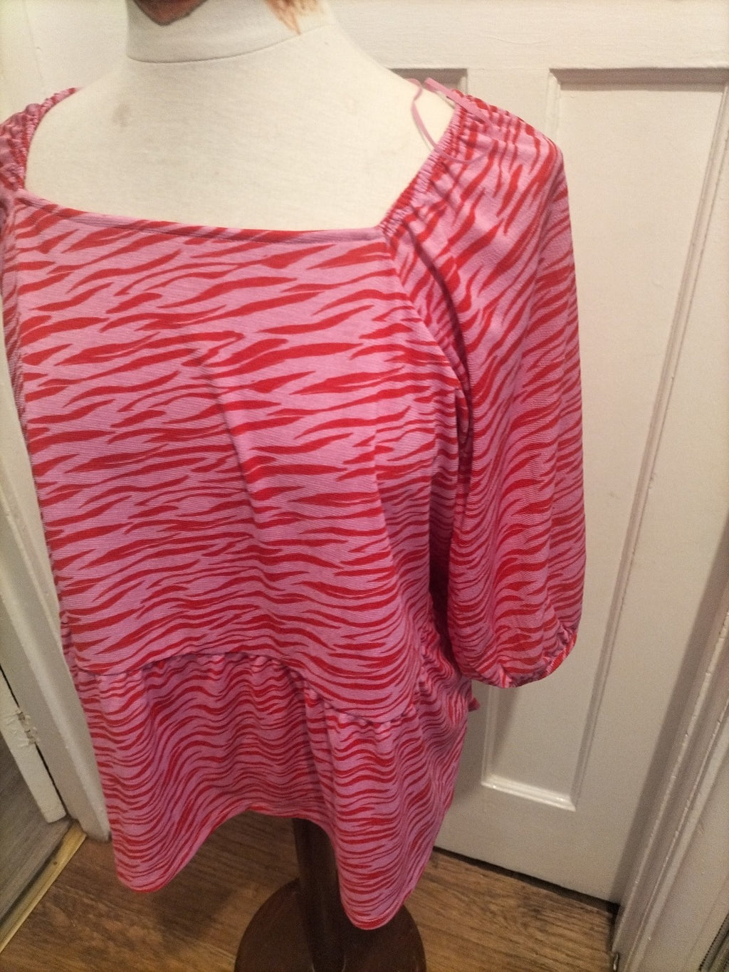Brand New Ladies Tu Maternity Size 18 2 Tone Pink Long Sleeved Blouse