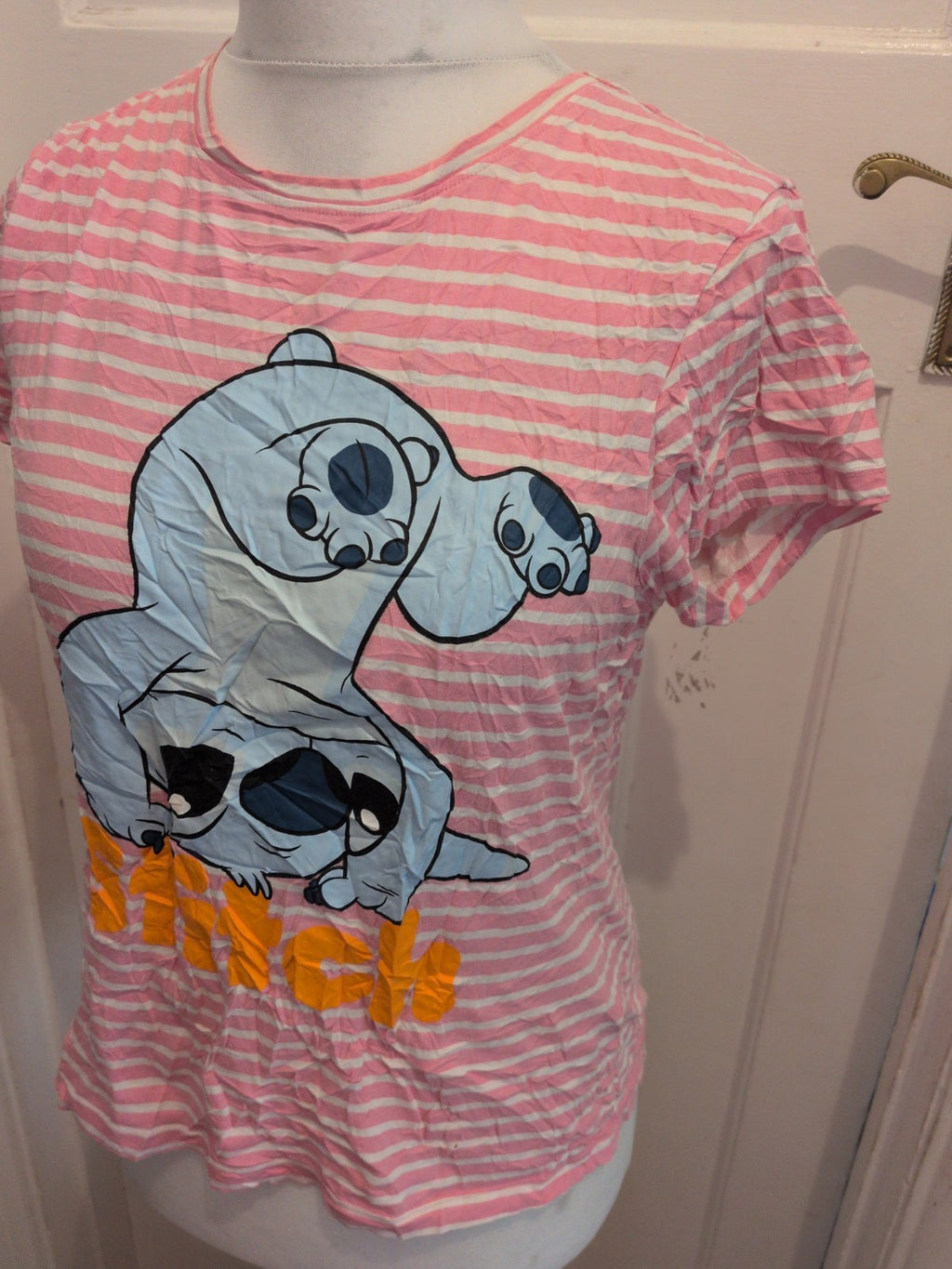 Primark Disney 10-12 Pink Stripe Pyjama Top