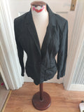 Ladies Peacocks Size 14 Black Long Sleeved Blouse