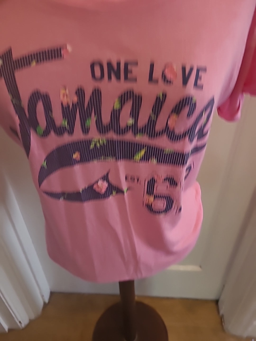 Ladies T.shirt Size Med Pink/ Blue