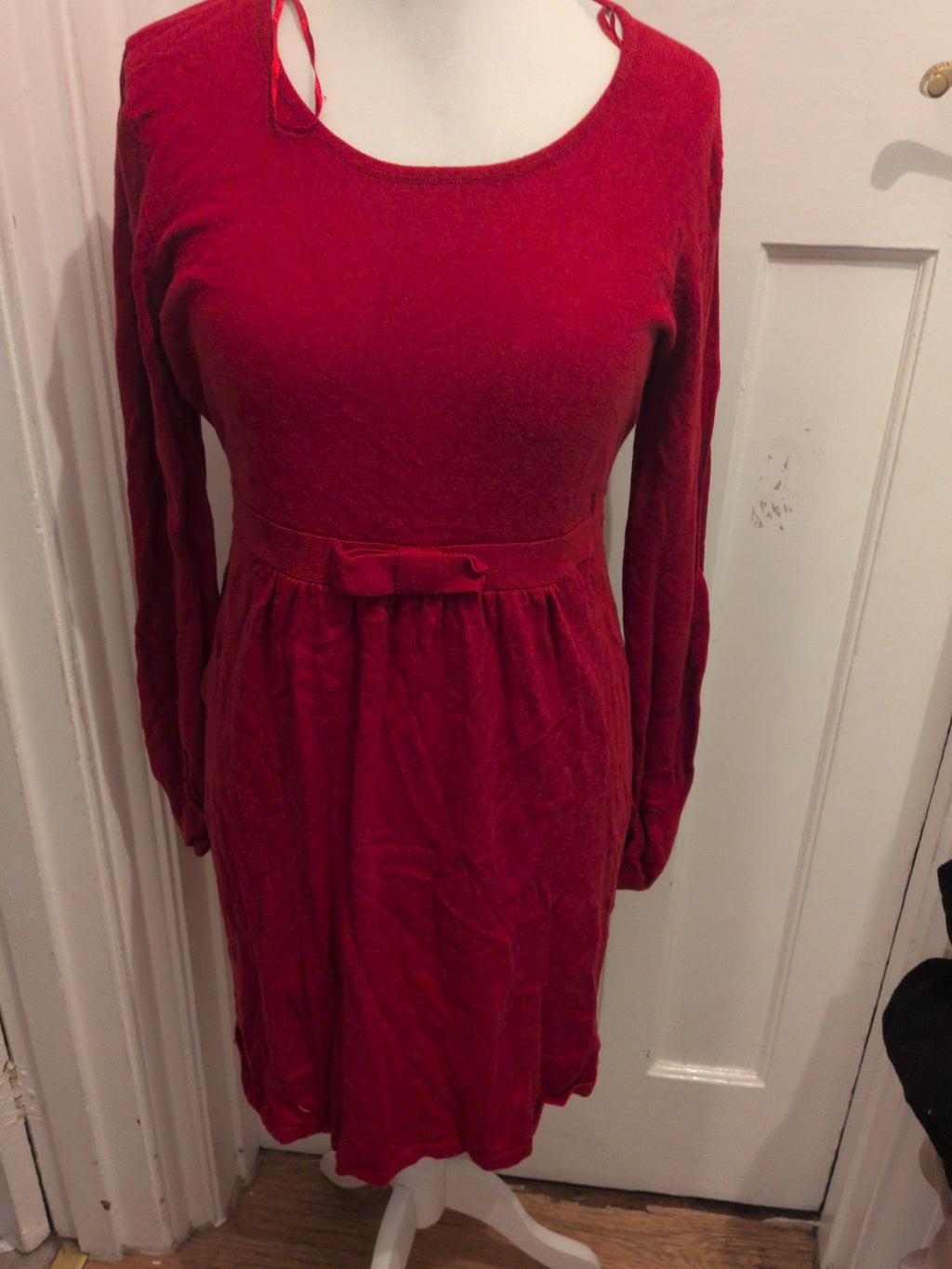 18-20 Red Long Sleeve Dress