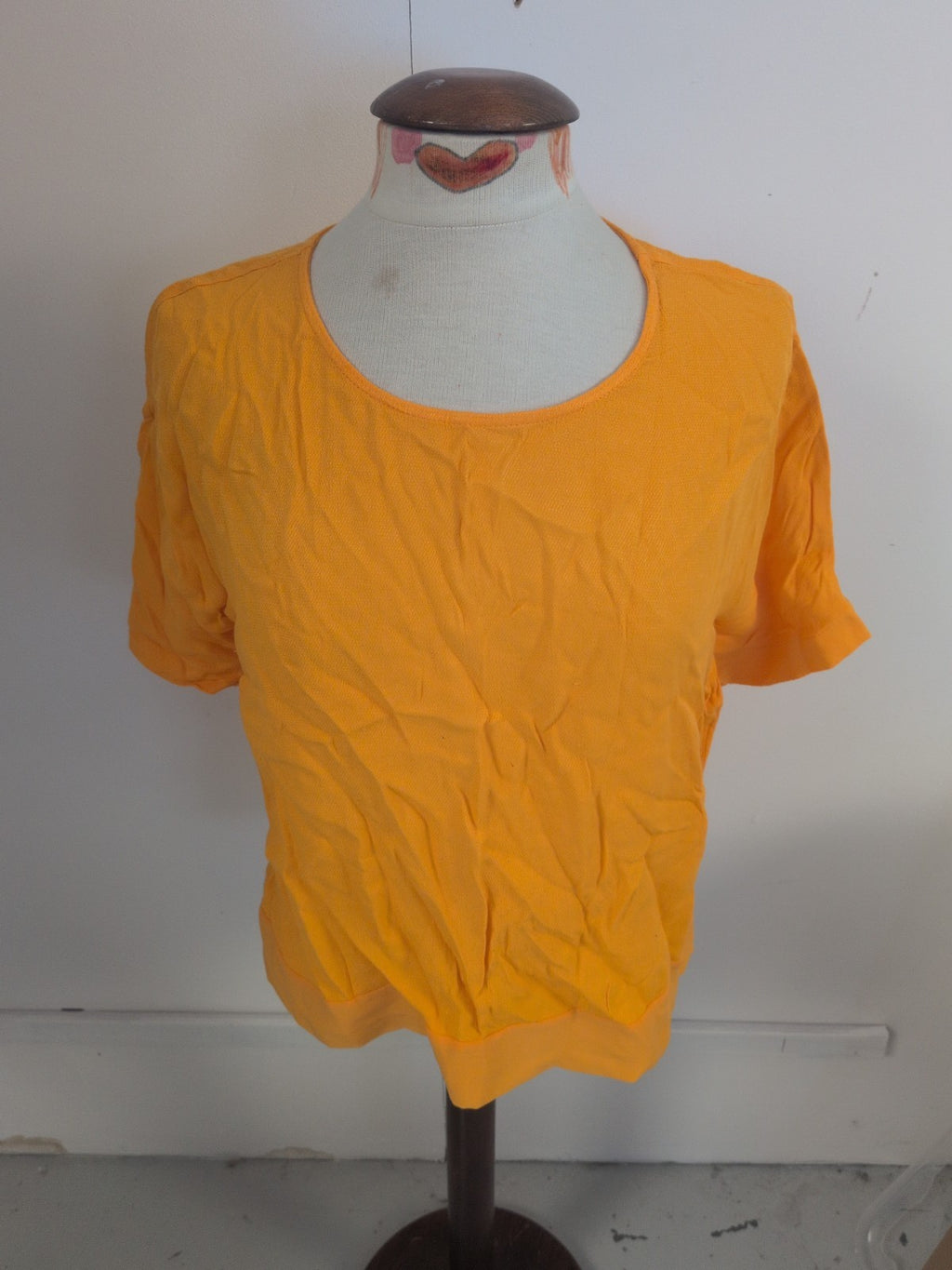 River Island 8 Orange Short Sleeve Blouse