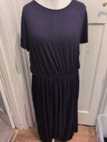 Yours 24 Navy Short Sleeve Long Length Dress