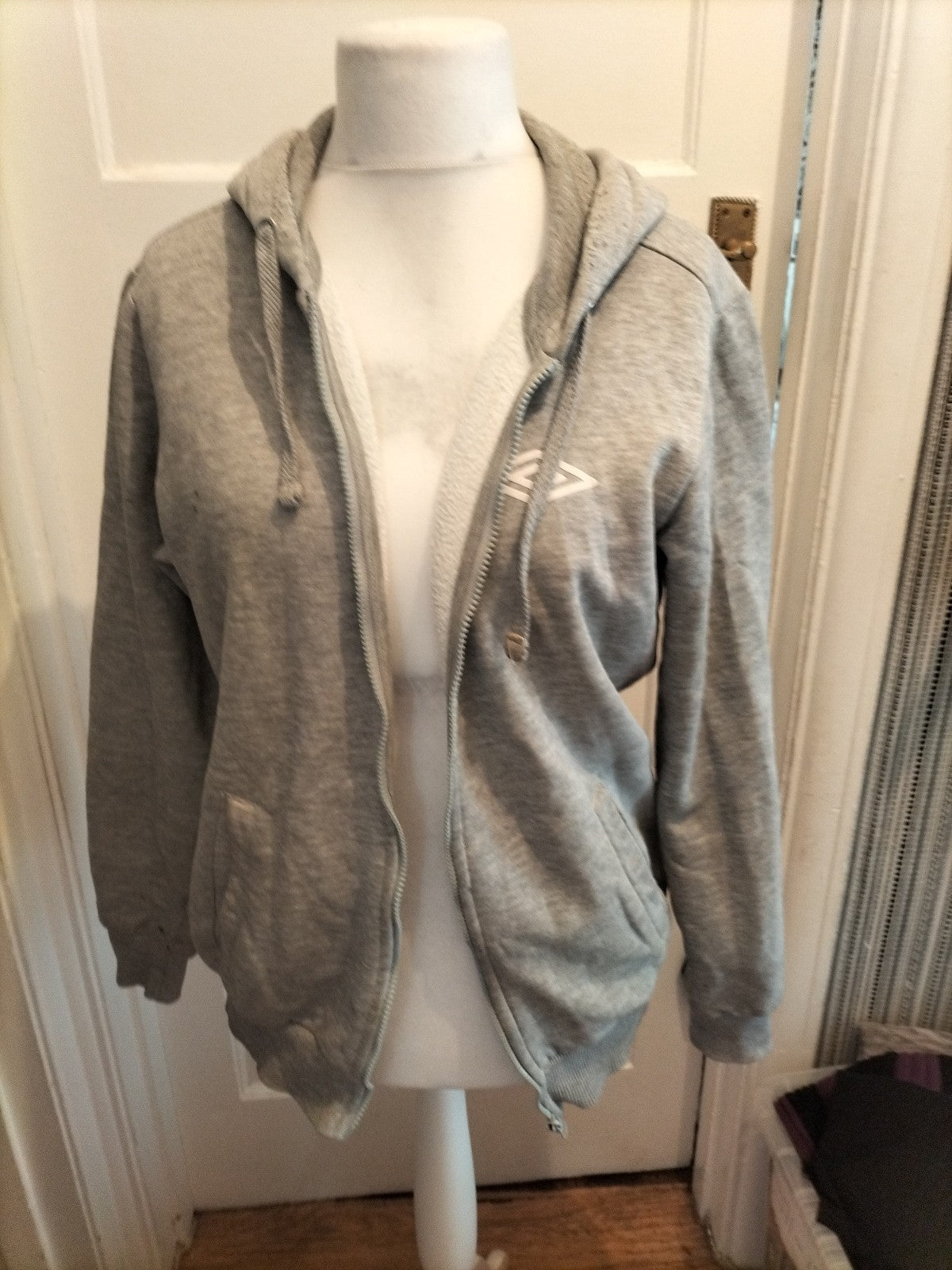 Umbro Medium Grey Full Zip Hoodie Couple Small Marks