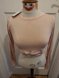 Brand New Ladies Missguided Size 10 Pink Wrap Back Crop Top