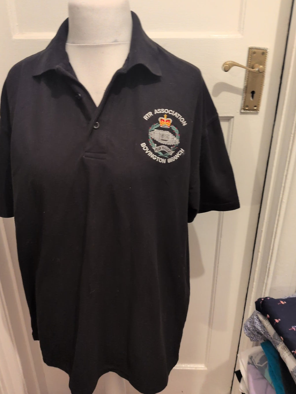 RTX 2XL Bovington Branch Black Polo
