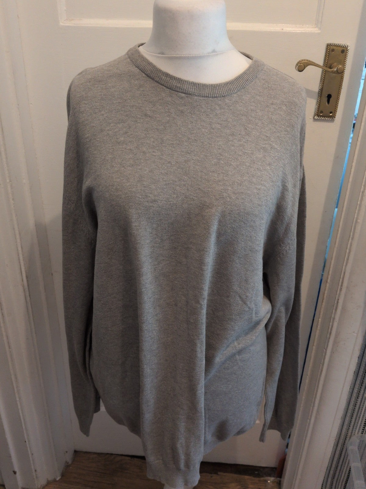 TU 2XL Grey Pure Cotton Pullover Jumper
