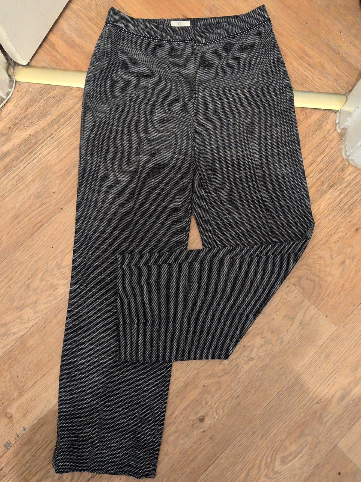 CC 10 Black And White Straight Leg Trousers