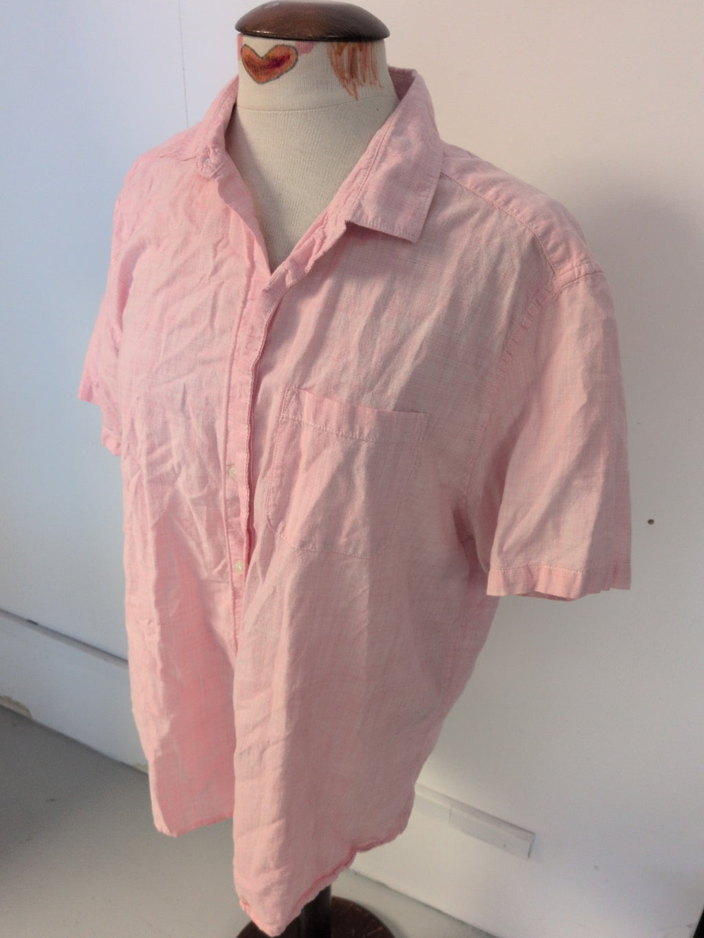 Tu Large Regular Fit Pink Short Sleeve Shirt