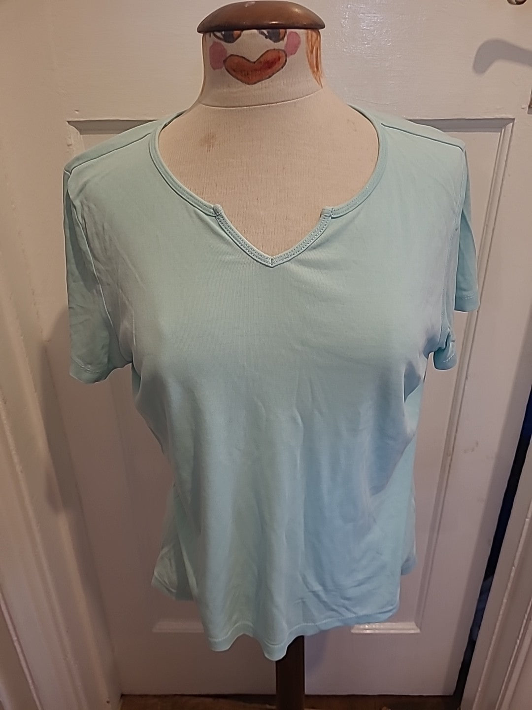 Ladies BM Size Medium Sea Blue Short Sleeved Tshirt