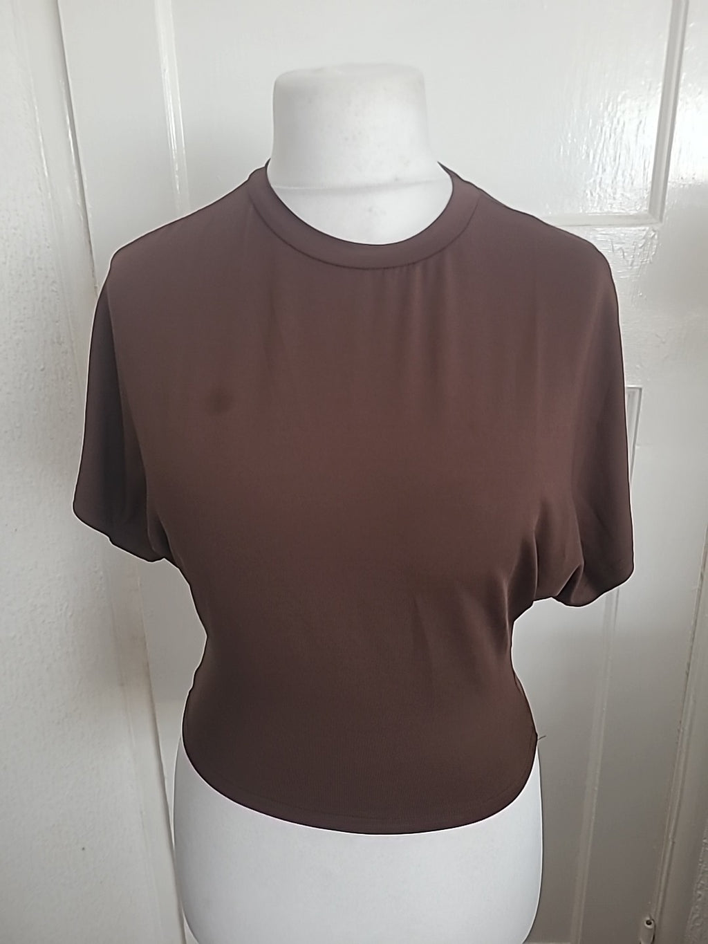 Ladies Size M Dark Brown Short Sleeved Tshirt