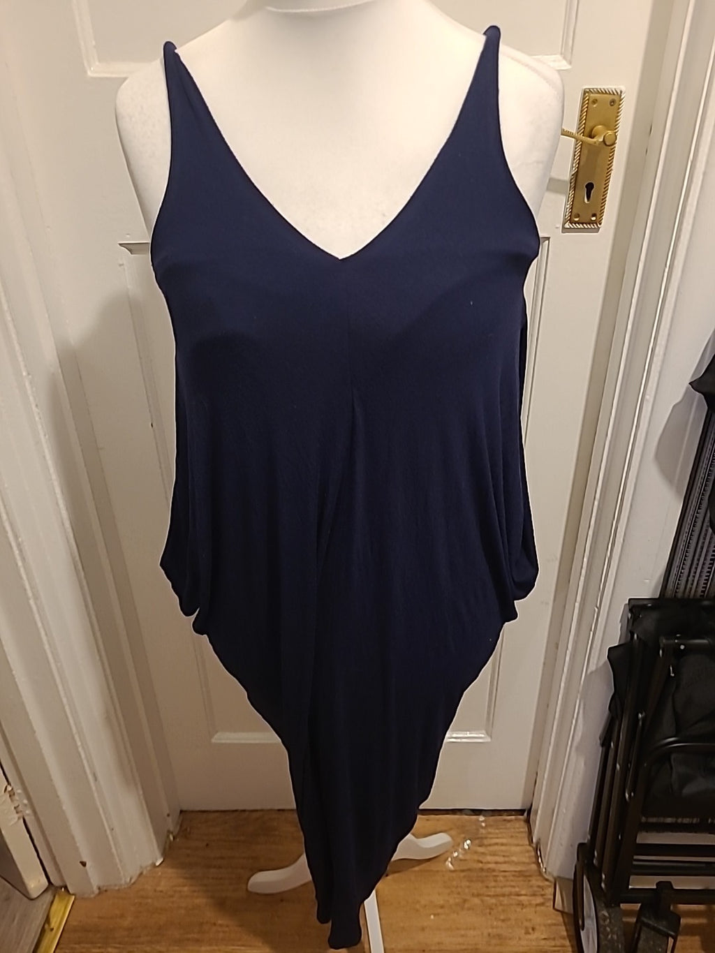 Ladies Roman Size 10 Navy Batwing Dress