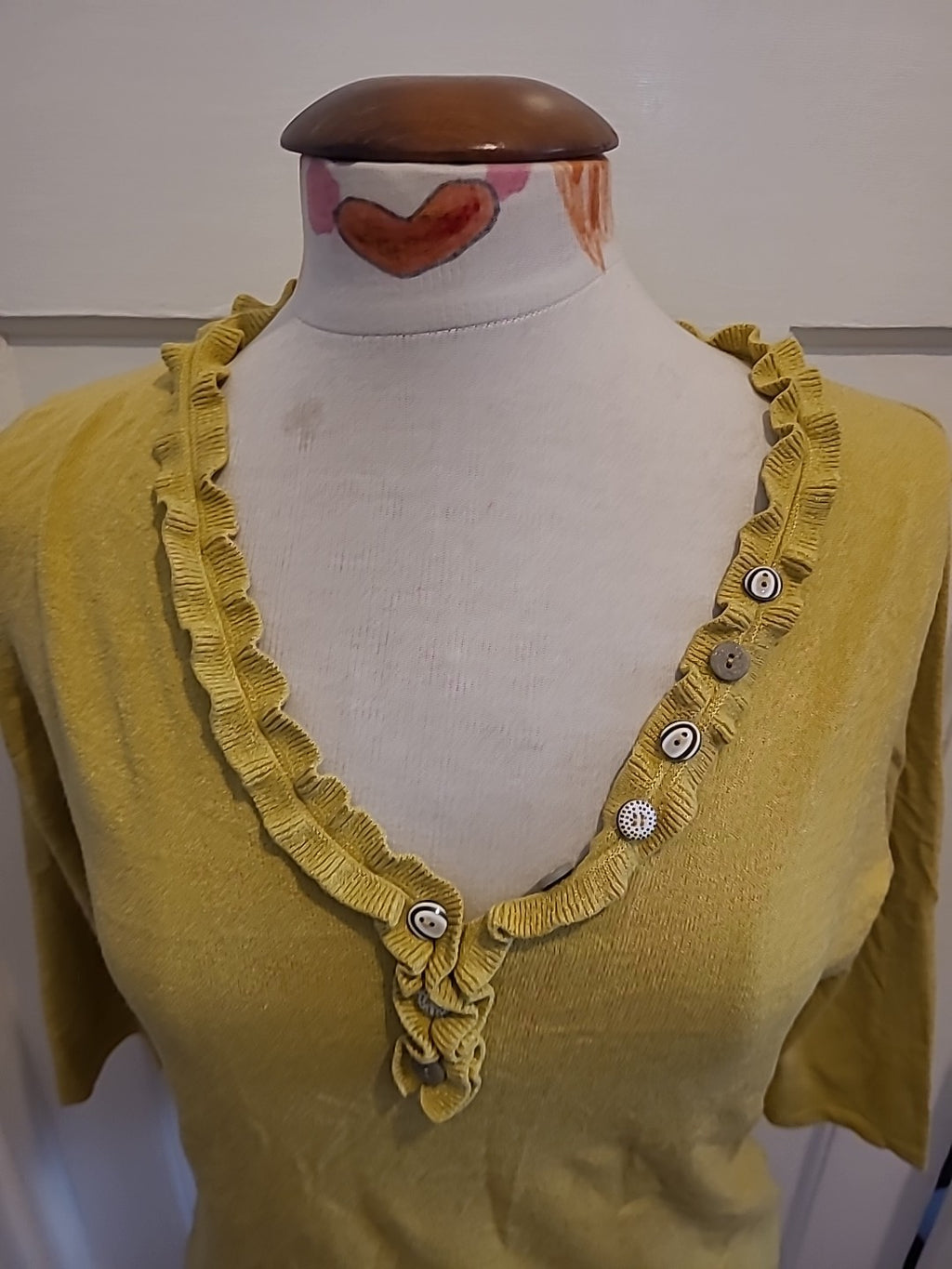 Ladies Alex&Co Size 12 Lime Mid Sleeved Ruffle Blouse