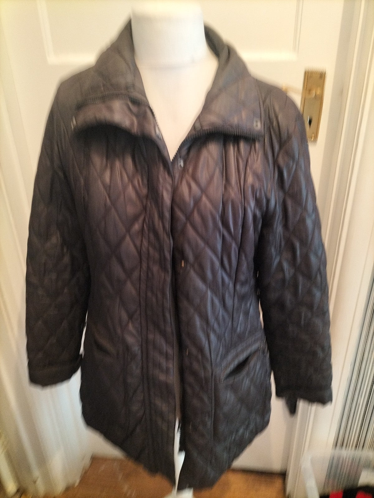 14 Black Lined Full Zip Coat