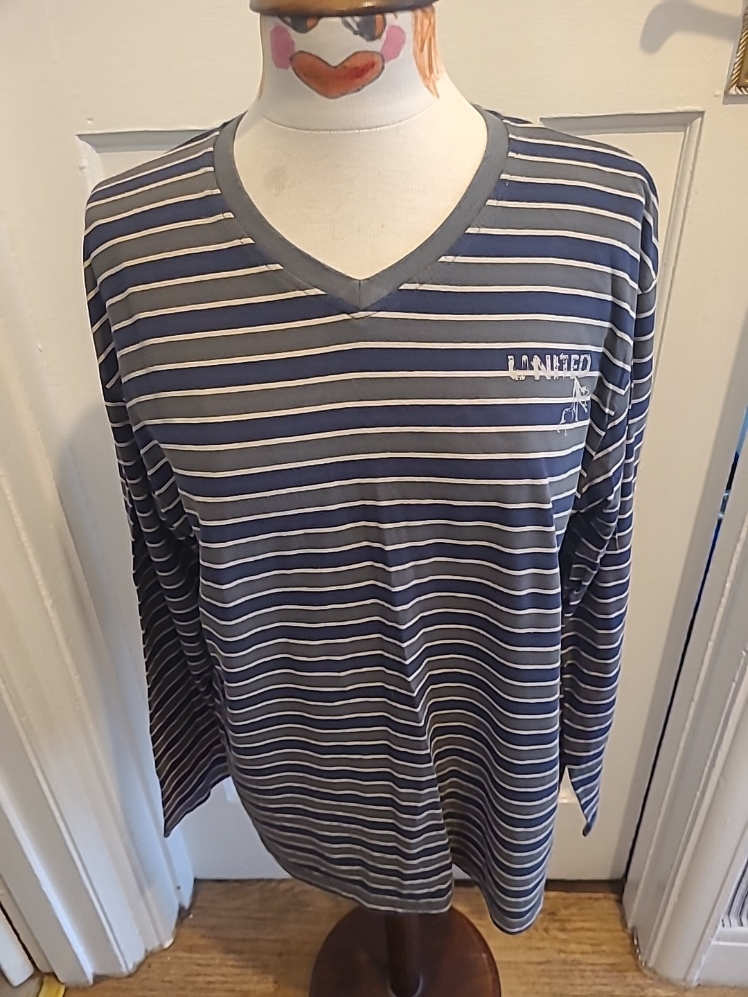 Mens Tout Size XL Multi Striped Long Sleeved Tshirt