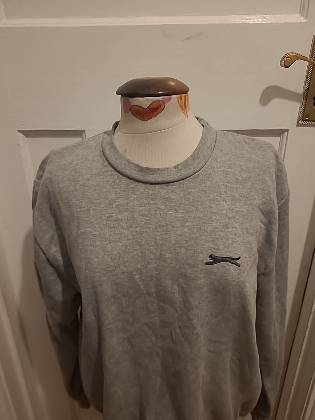 Mens Slazenger Size Large Grey Long Sleeved Sweatshirt