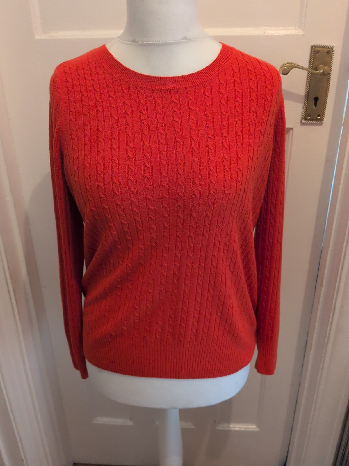 Tu 16 Orange Red Long Sleeve Pullover Jumper