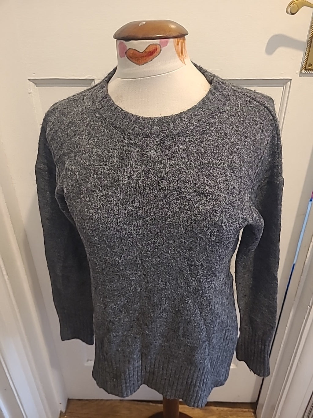 Ladies Divided Size XS Grey Warm Pullover Jumper