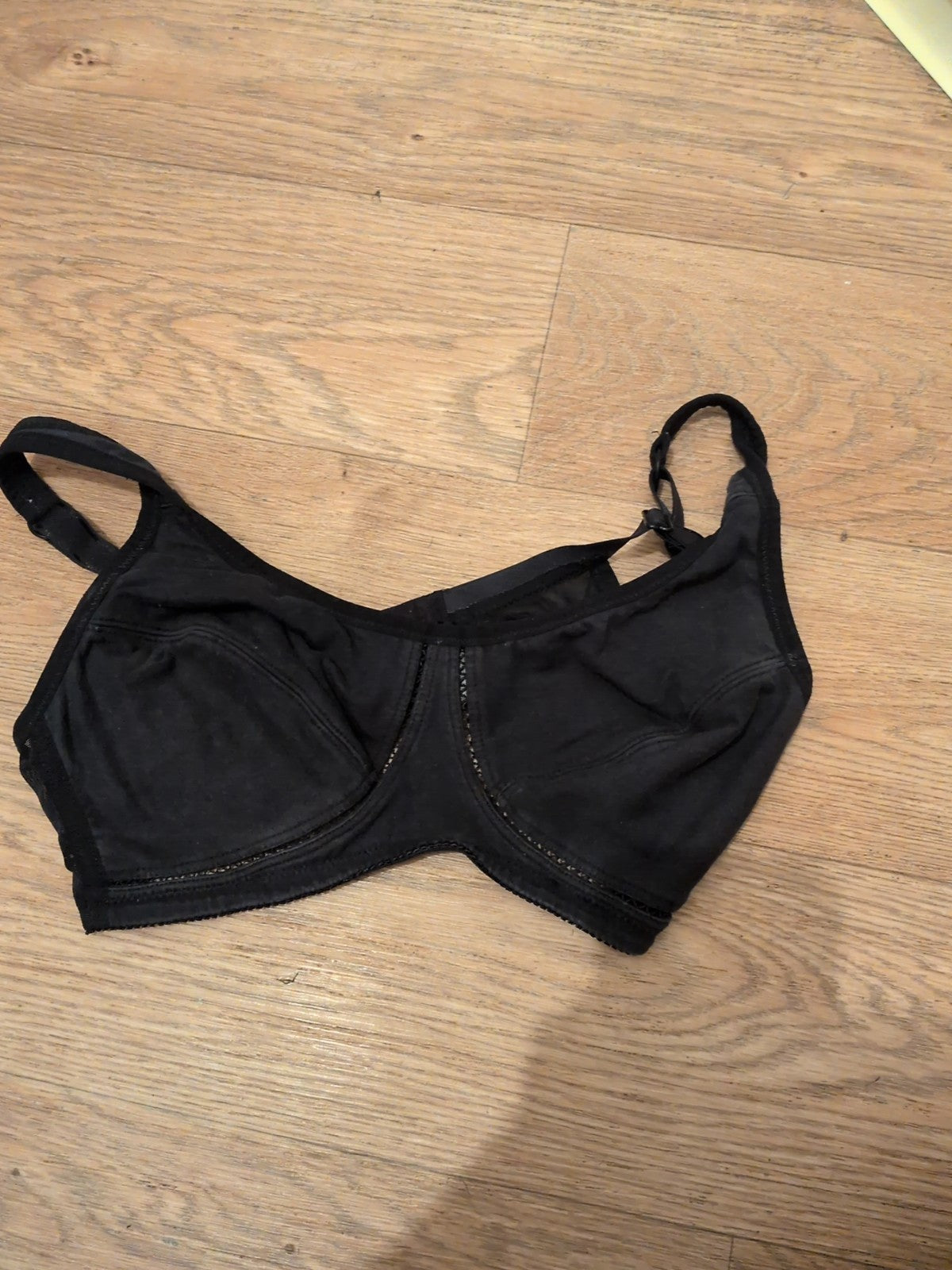 George 34D Black Faded Unpadded Unlined Bra