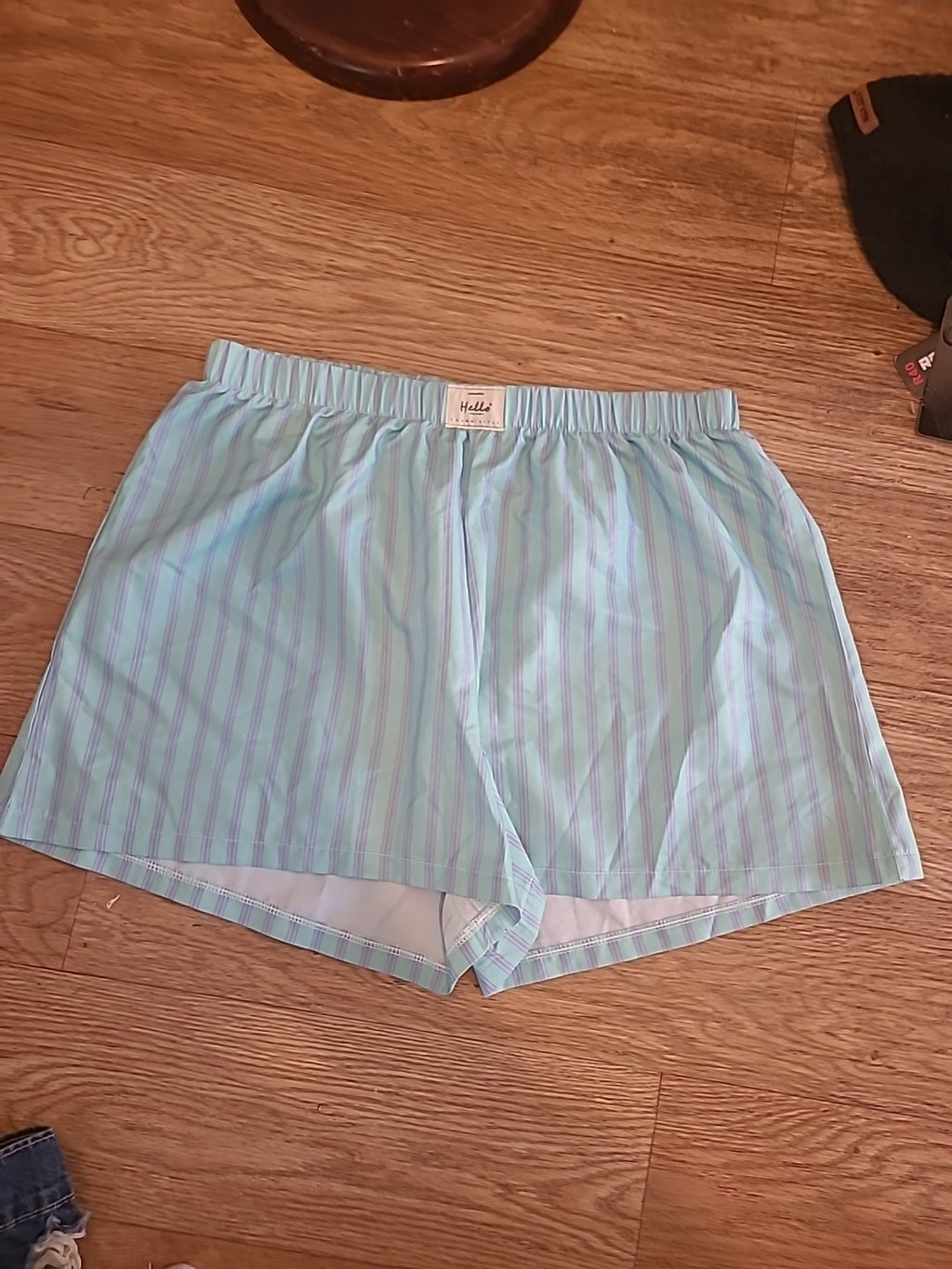 Ladies Hello Size XL Lime And Purple Elasticated Shorts