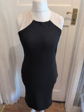 Ladies Miusol Size Large Black And White Sleeveless Midi Dress