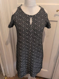Next 14 Grey And Black Open Shoulder Short Sleeve Dress