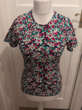 Ladies M&S Collection Size 10 Multi Shirt Sleeve T-shirt