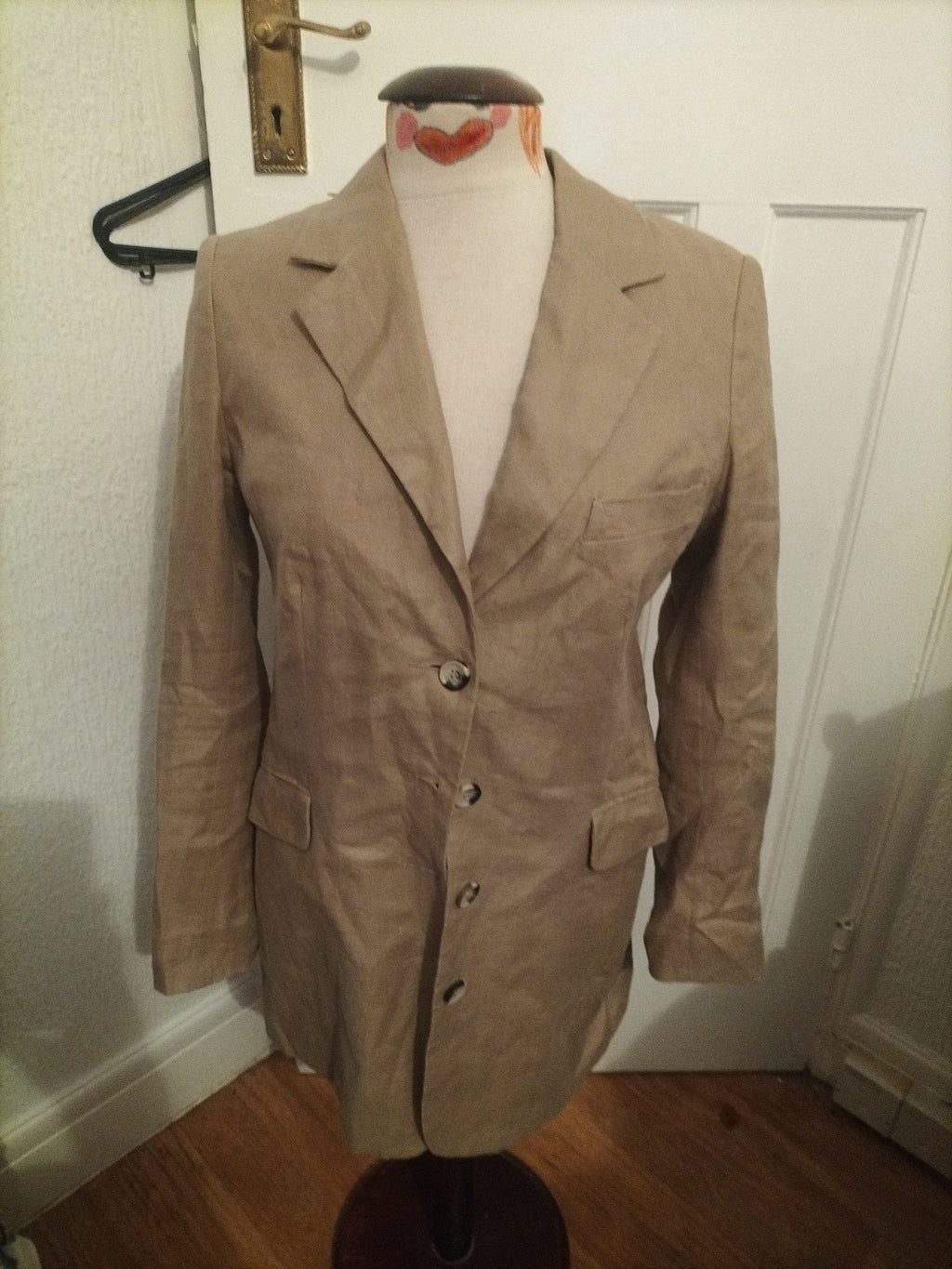 Ladies Laura Clement Size 12 Beige Lined Padded Jacket