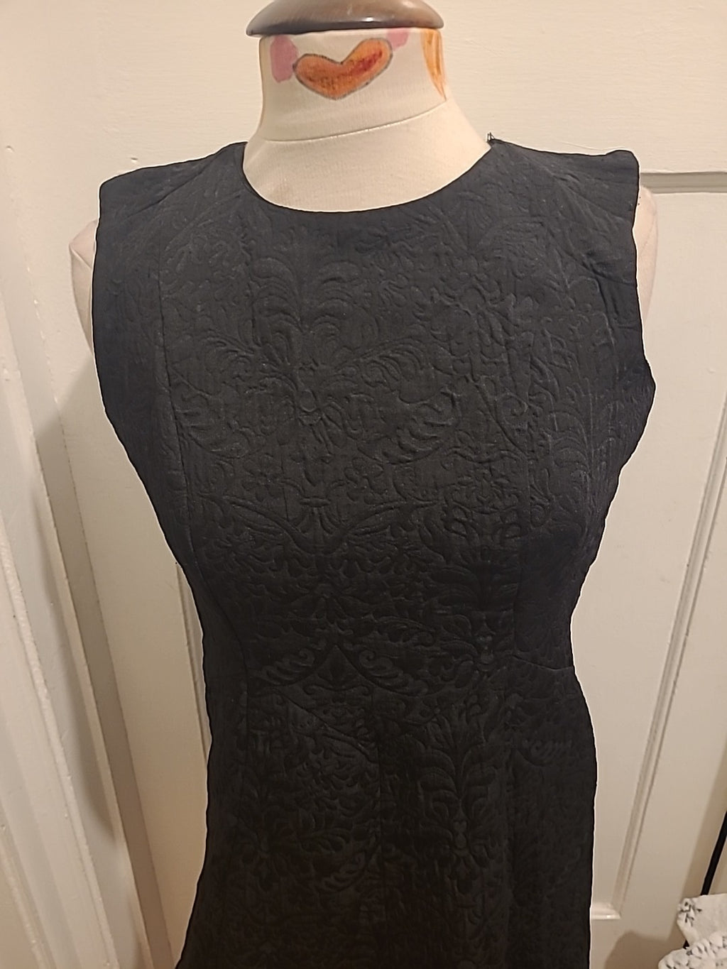 Ladies Next Size 8 Black Lined Sleeveless Dress