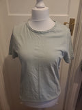 Ladies Tu Woman Size 12 Regular Fit Pale Blue Short Sleeved Tshirt