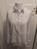 Ladies Size Large White Long Sleeve Buttoned Blouse