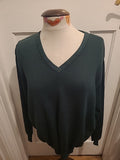 Mens TPA Balmoral Size 44" Green Long Sleeved Pullover Jumper