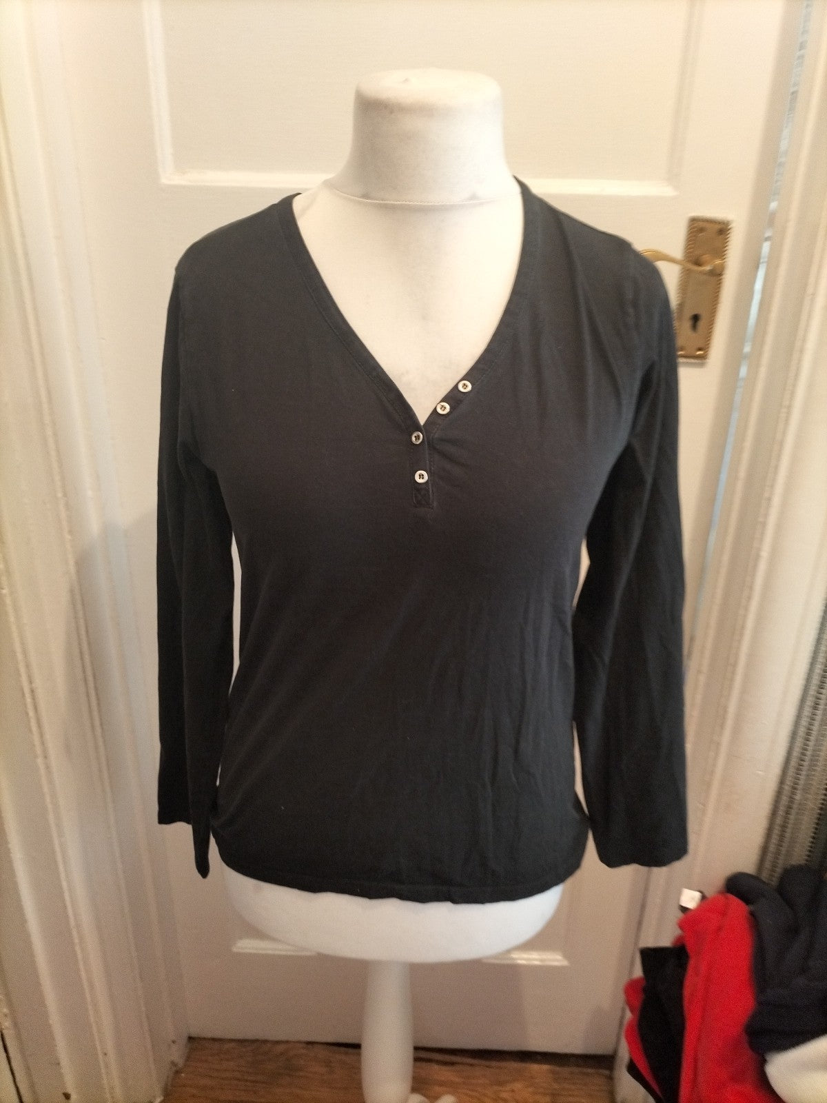 Ladies Smashed Lemon Size 14 Black Blouse