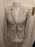 Marks And Spencer 10 Flax Padded Lined Blazer