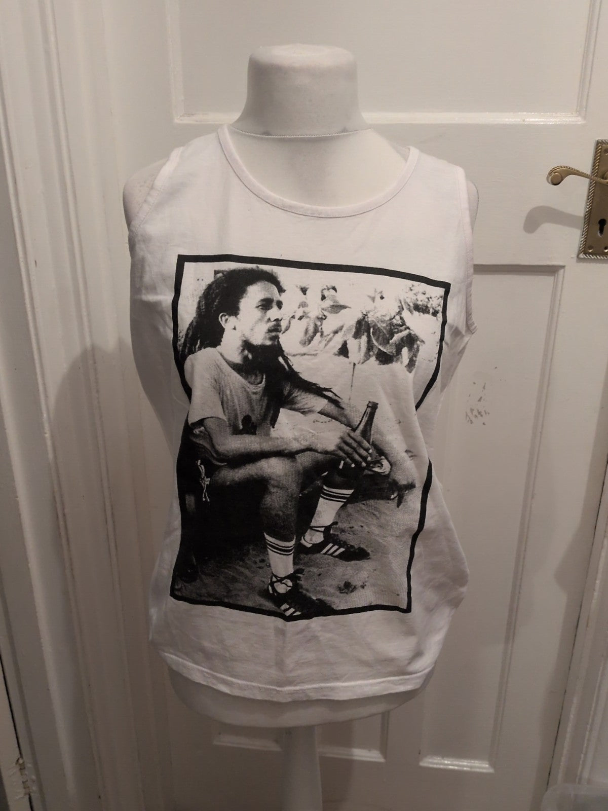 Large White Vest Tank Printed Sleeveless Top