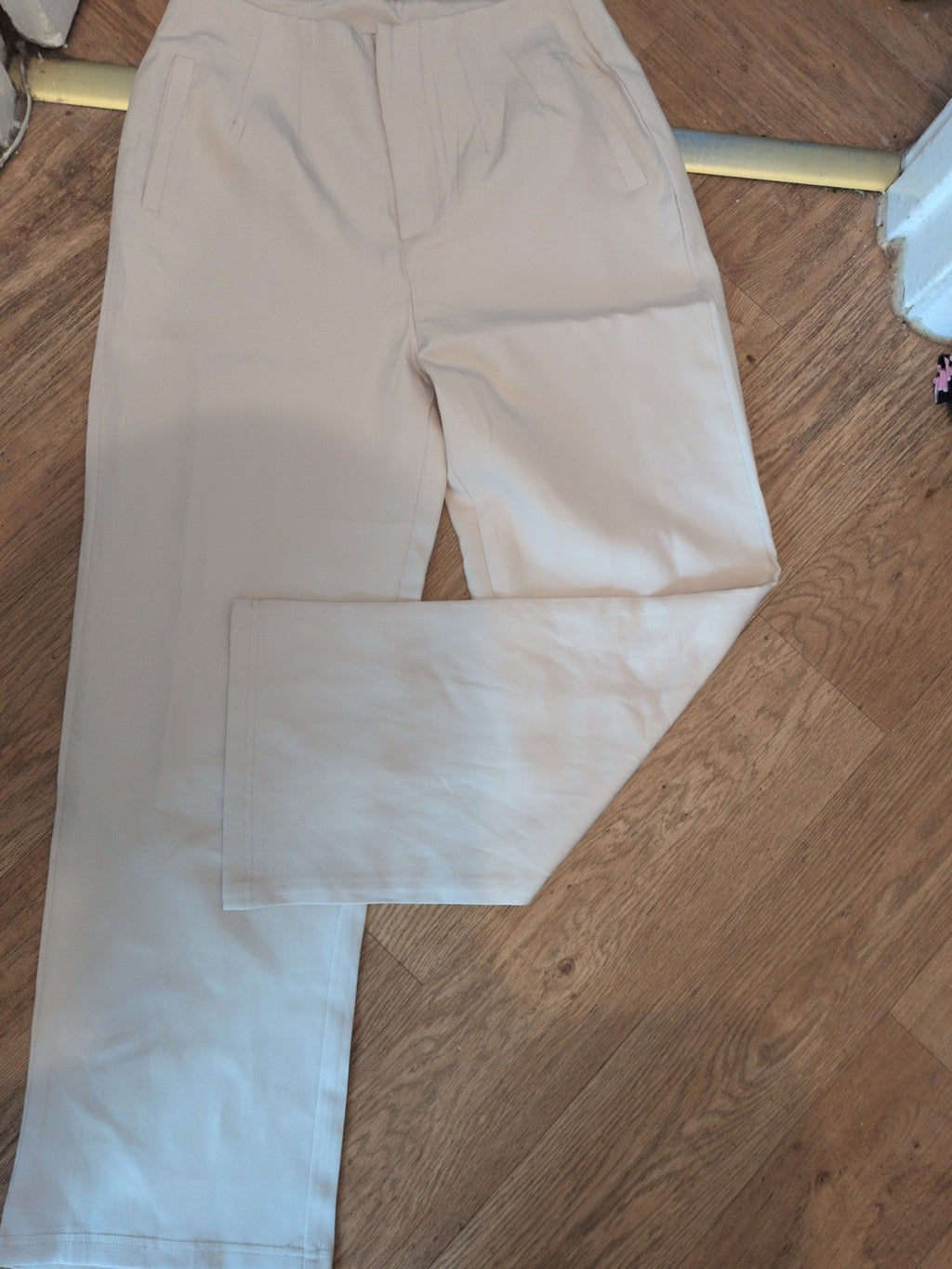 Medium Stone Straight Leg Trousers