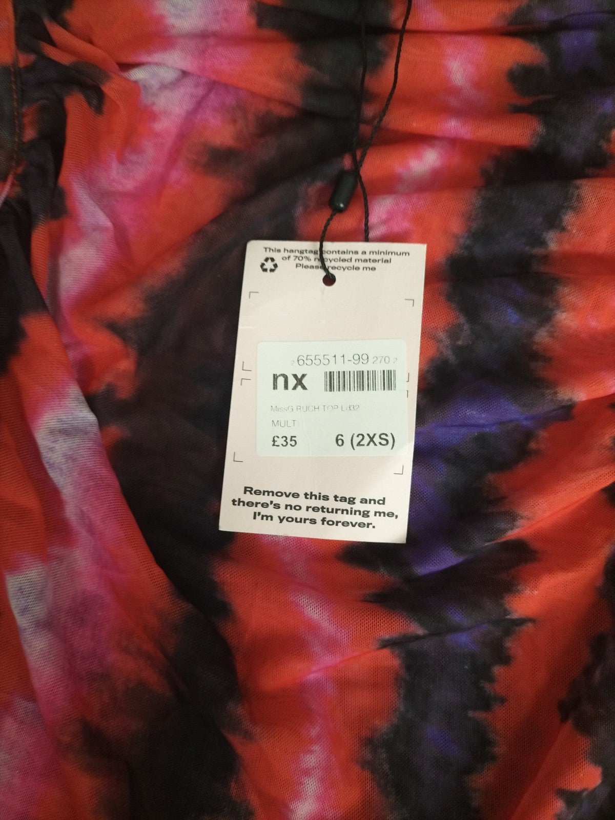 Brand New Ladies Misguided Size 6 Ruch Top