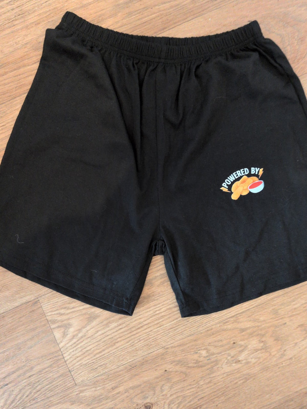 Boys 13 Years Black Elasticated Print Pyjama Shorts