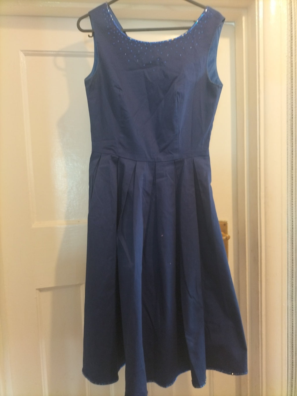 Ladies Blue Dress Size 10 Sleeveless