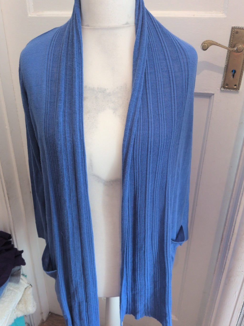 M&S Woman 12 Blue Long Sleeve Open Blouse/Cardigan