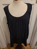 Ladies BPC Collection Bonprix Size 3XL Black Sleeveless Top Diamonte