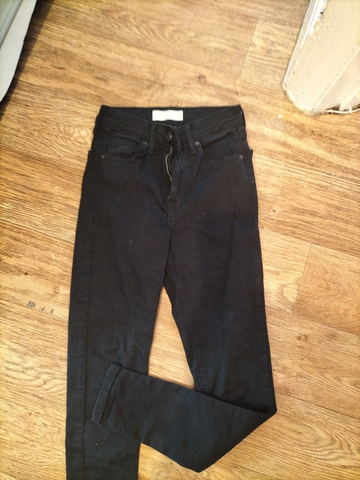 Ladies Topshop Size 25W Black Slim Denim Jeans